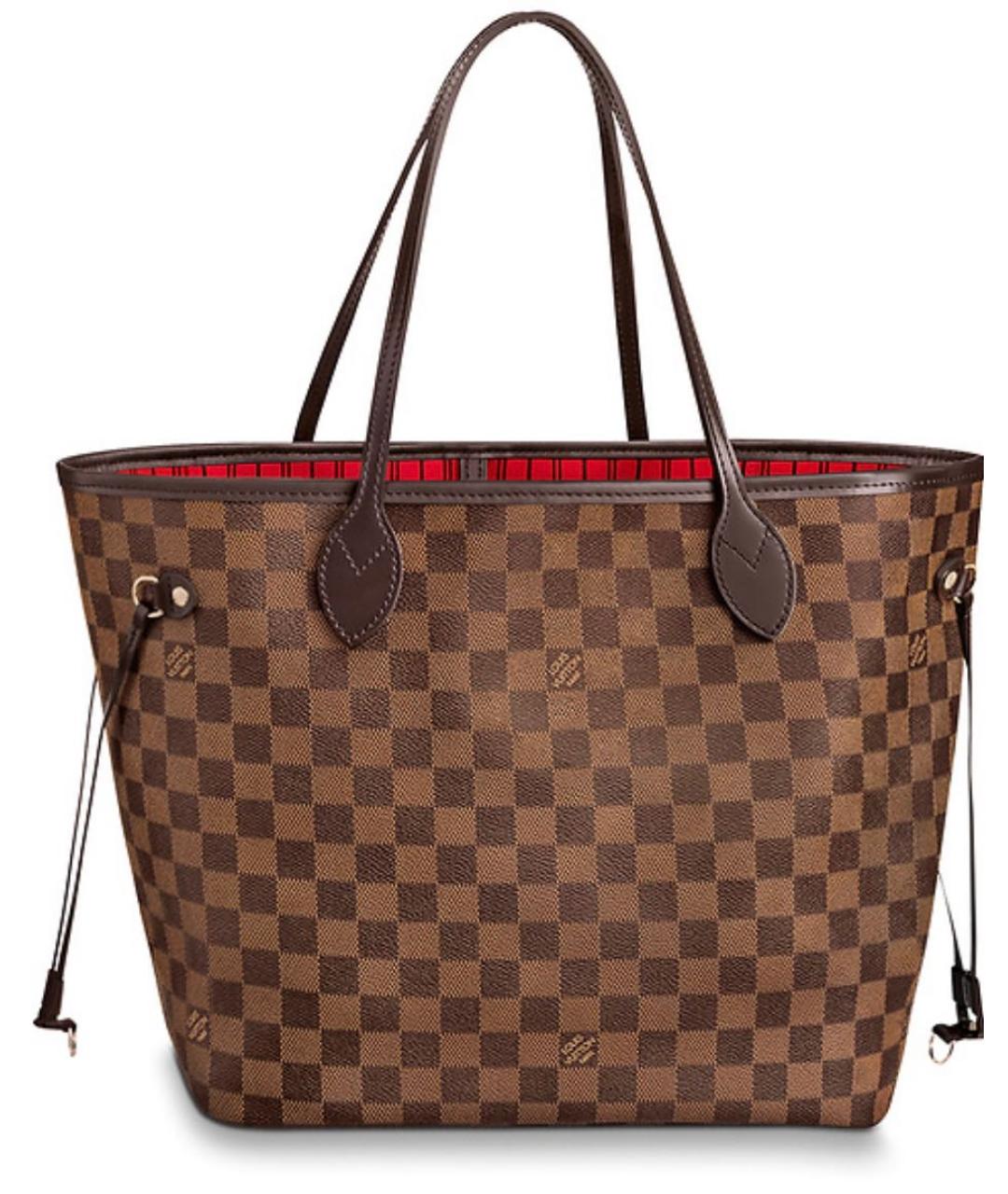 LOUIS VUITTON Коричневая кожаная сумка тоут, фото 1