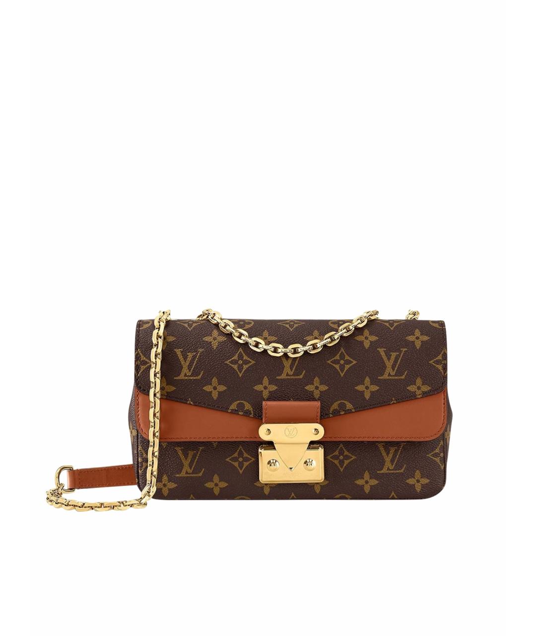LOUIS VUITTON Коричневая кожаная сумка через плечо, фото 1