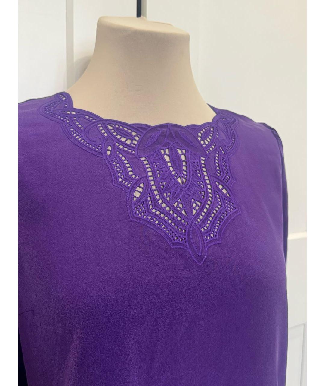 Sezane Фиолетовая шелковая блузы, фото 5