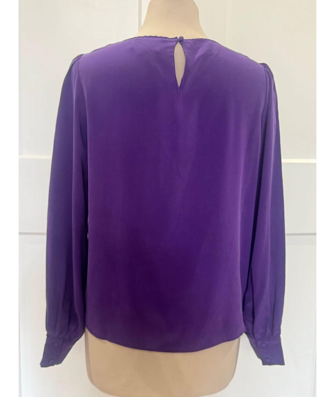 Sezane Фиолетовая шелковая блузы, фото 2