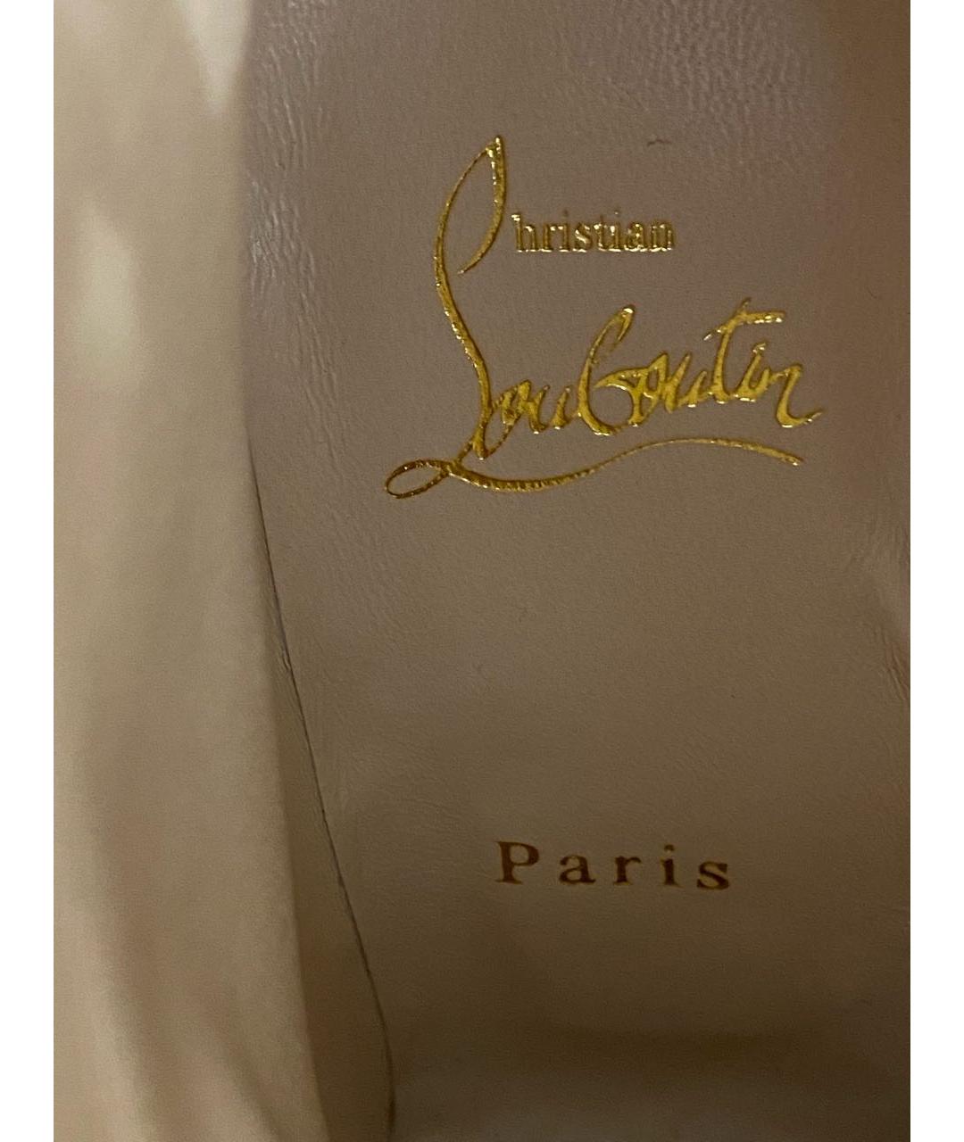 CHRISTIAN LOUBOUTIN Коричневые замшевые ботильоны, фото 7