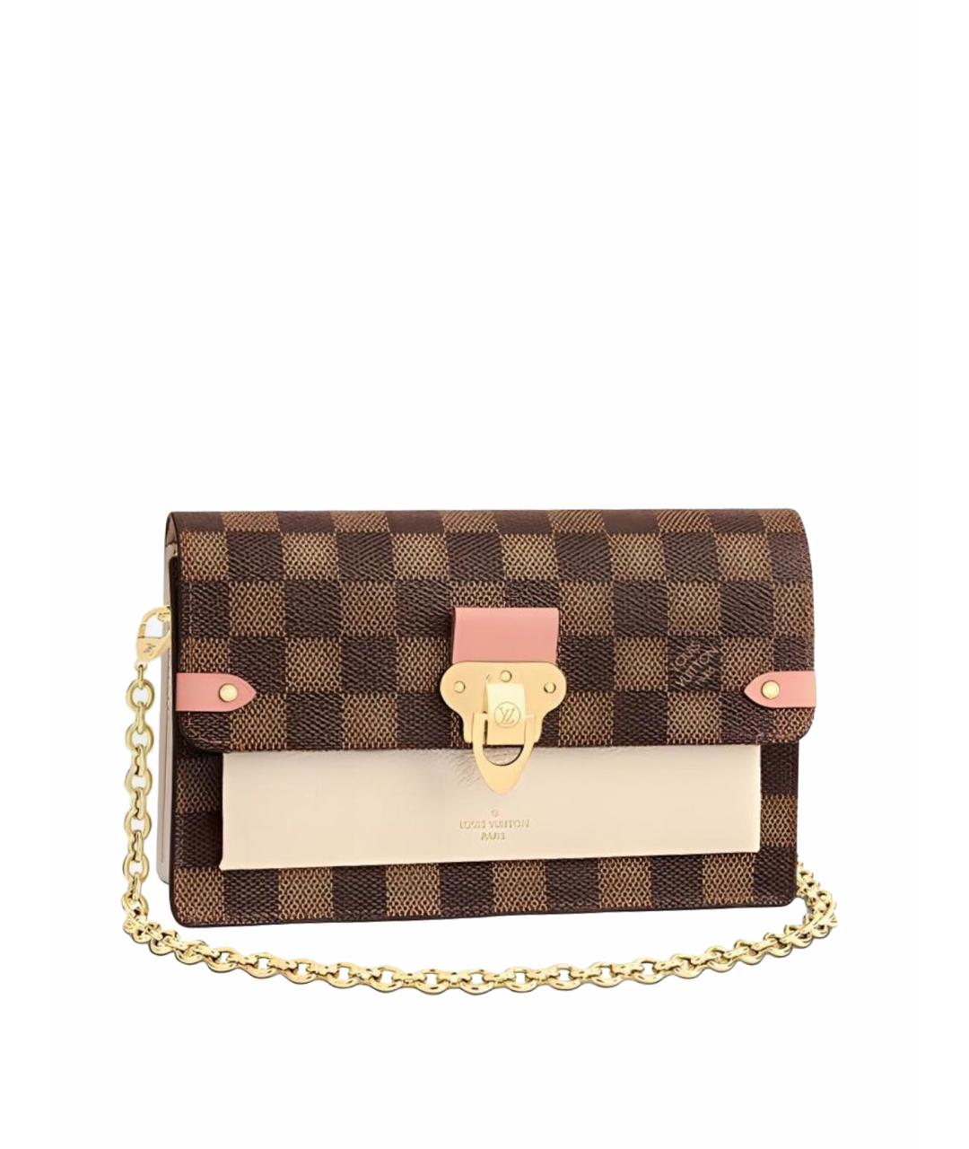 LOUIS VUITTON Коричневая кожаная сумка через плечо, фото 1