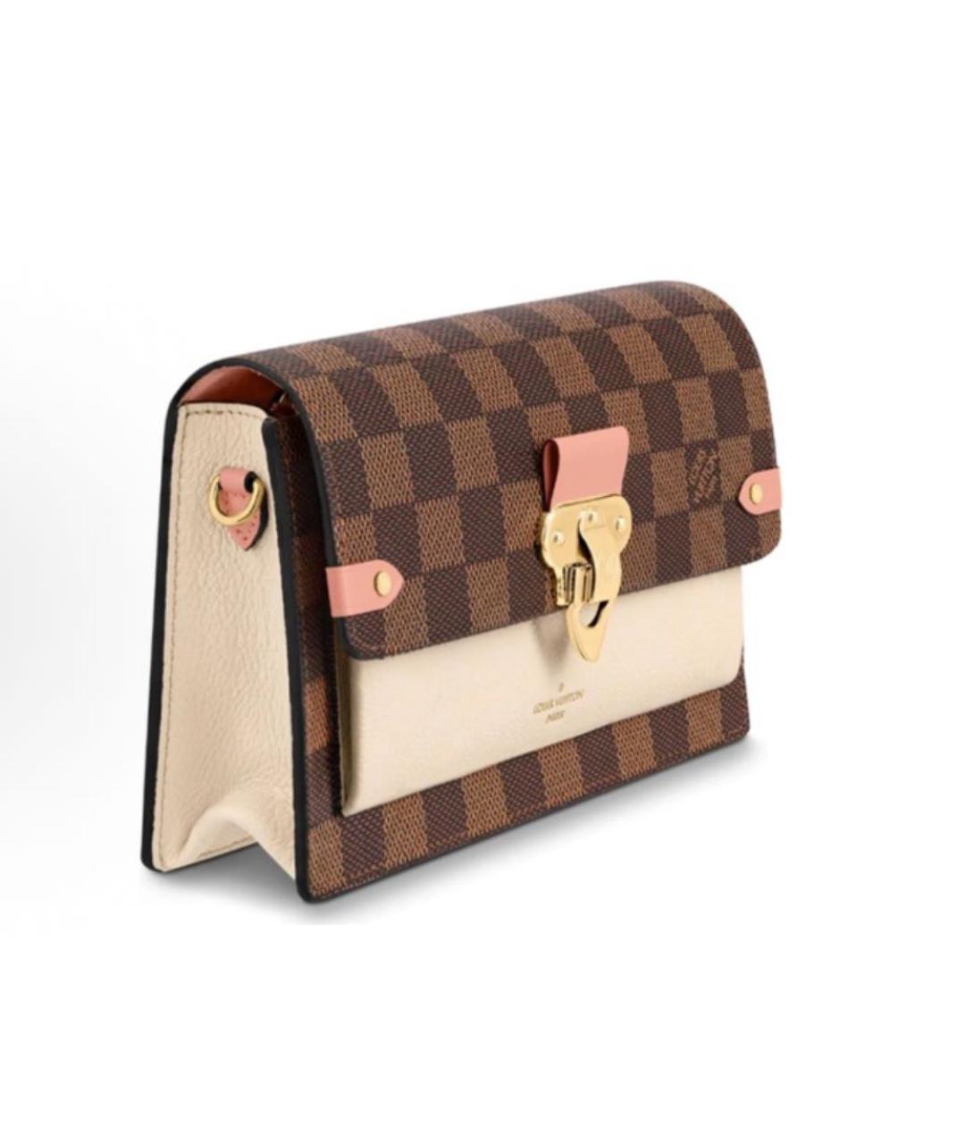 LOUIS VUITTON Коричневая кожаная сумка через плечо, фото 2