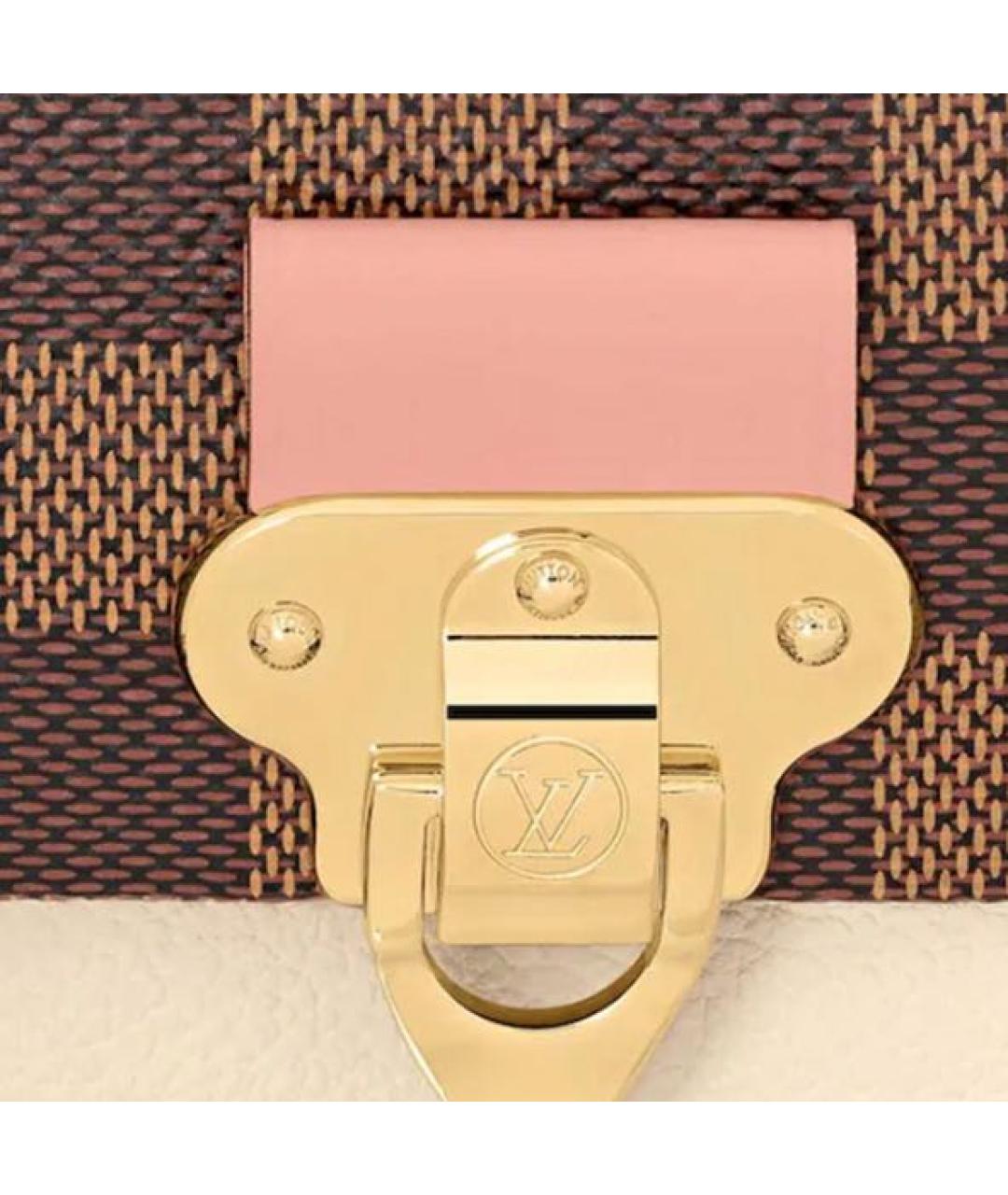 LOUIS VUITTON Коричневая кожаная сумка через плечо, фото 5