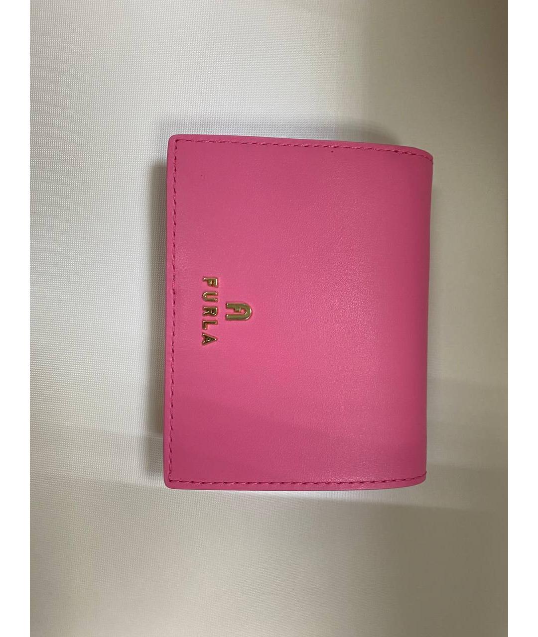 FURLA Розовый кожаный кошелек, фото 3