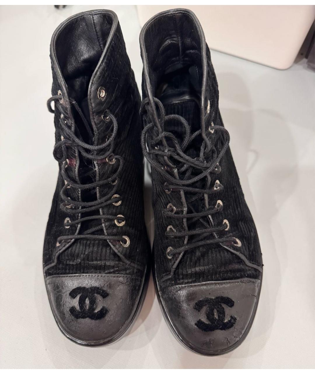 CHANEL Черные ботинки, фото 5