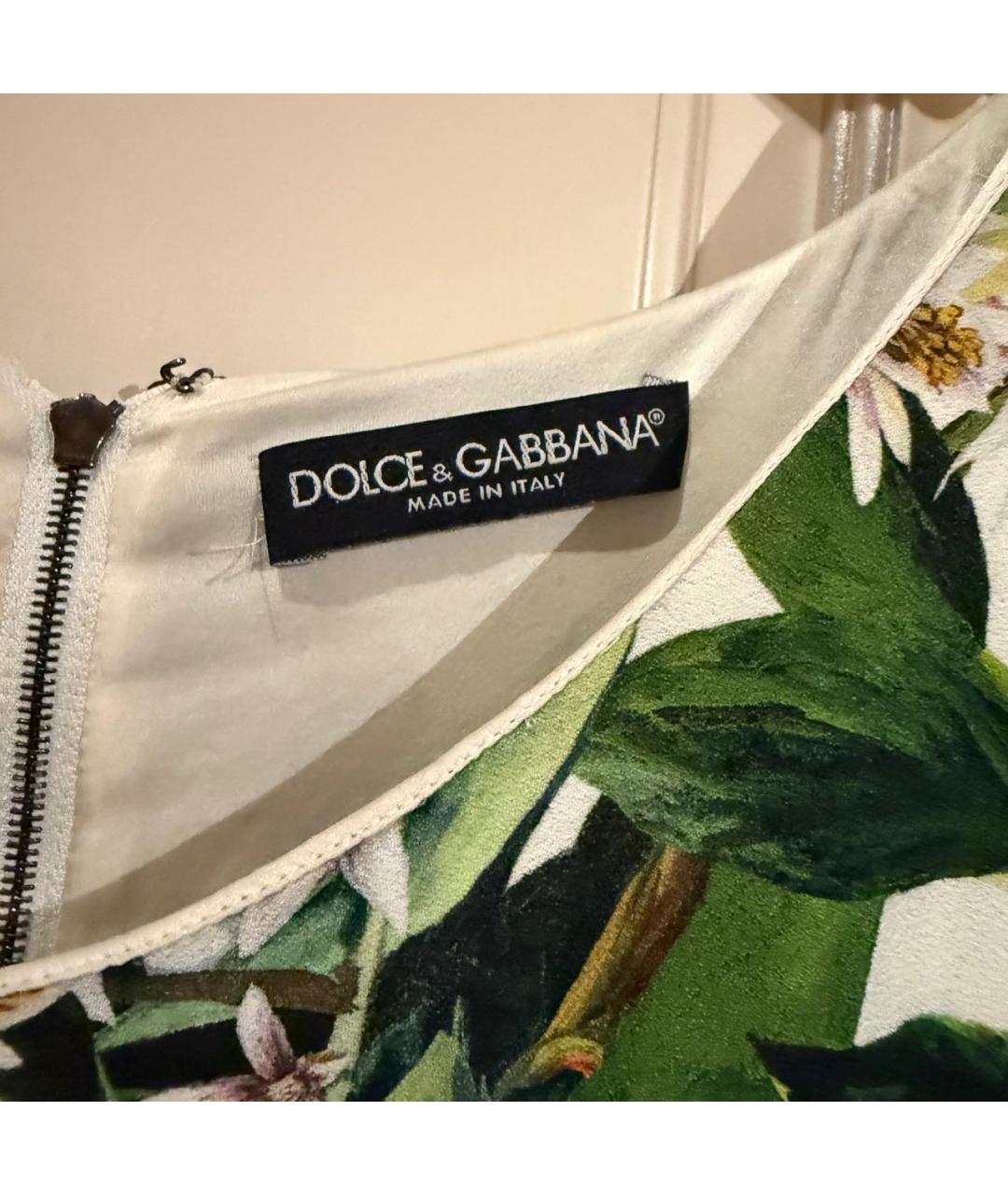 DOLCE&GABBANA Зеленые вискозное коктейльное платье, фото 3
