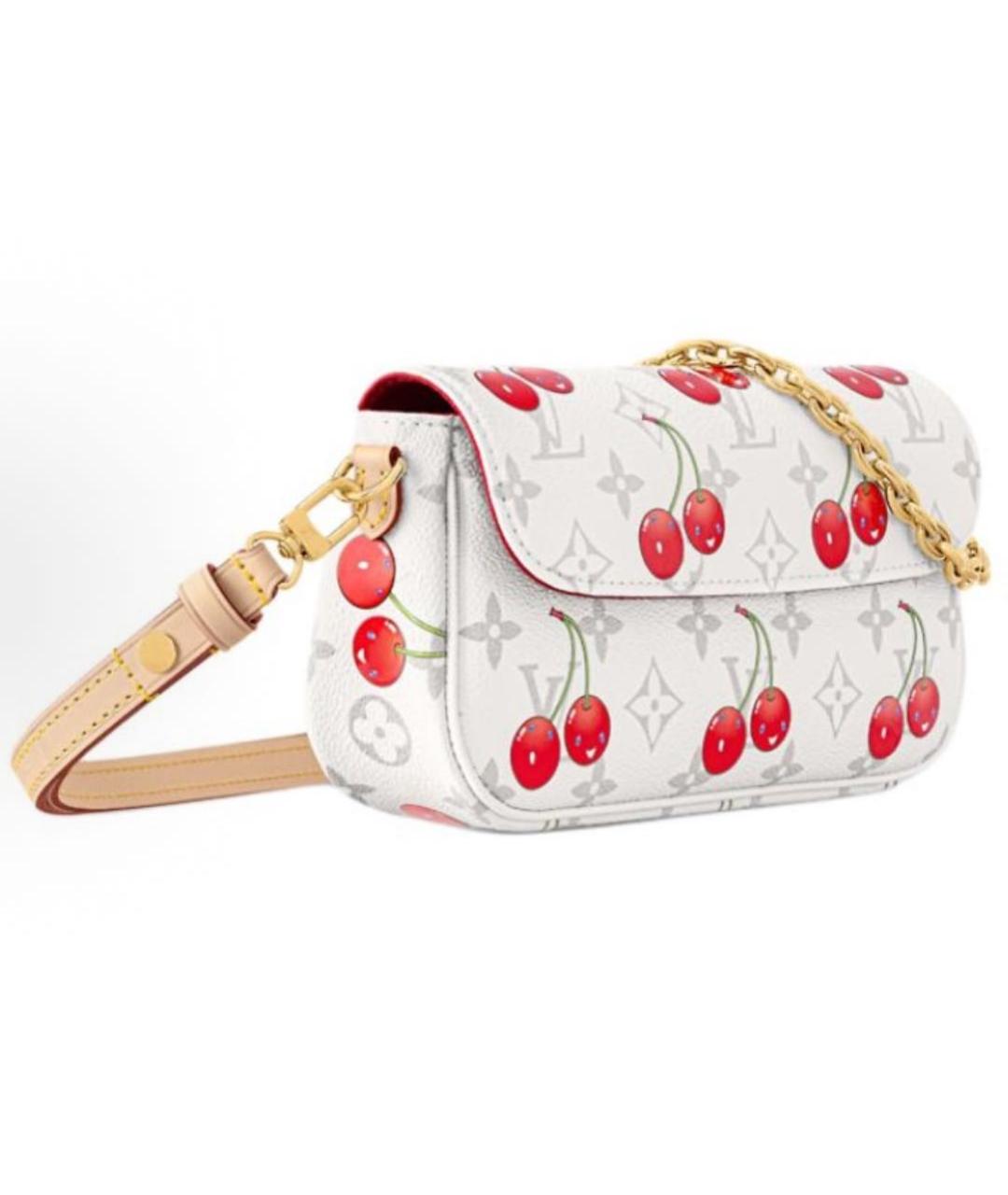 LOUIS VUITTON Белая кожаная сумка через плечо, фото 2