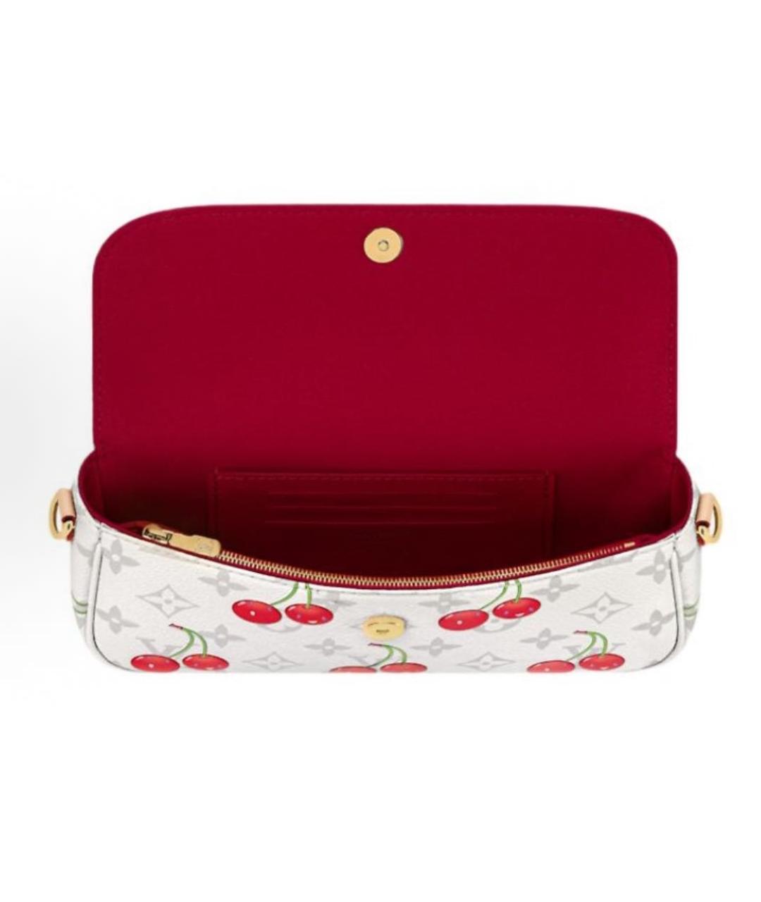 LOUIS VUITTON Белая кожаная сумка через плечо, фото 4