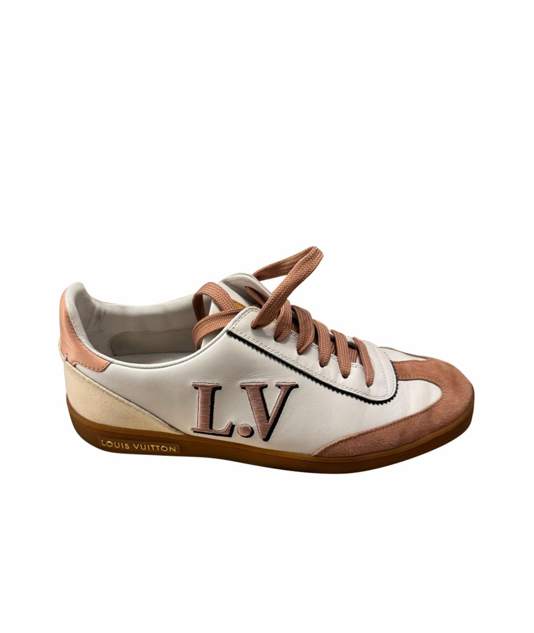 LOUIS VUITTON Белые замшевые кеды, фото 9