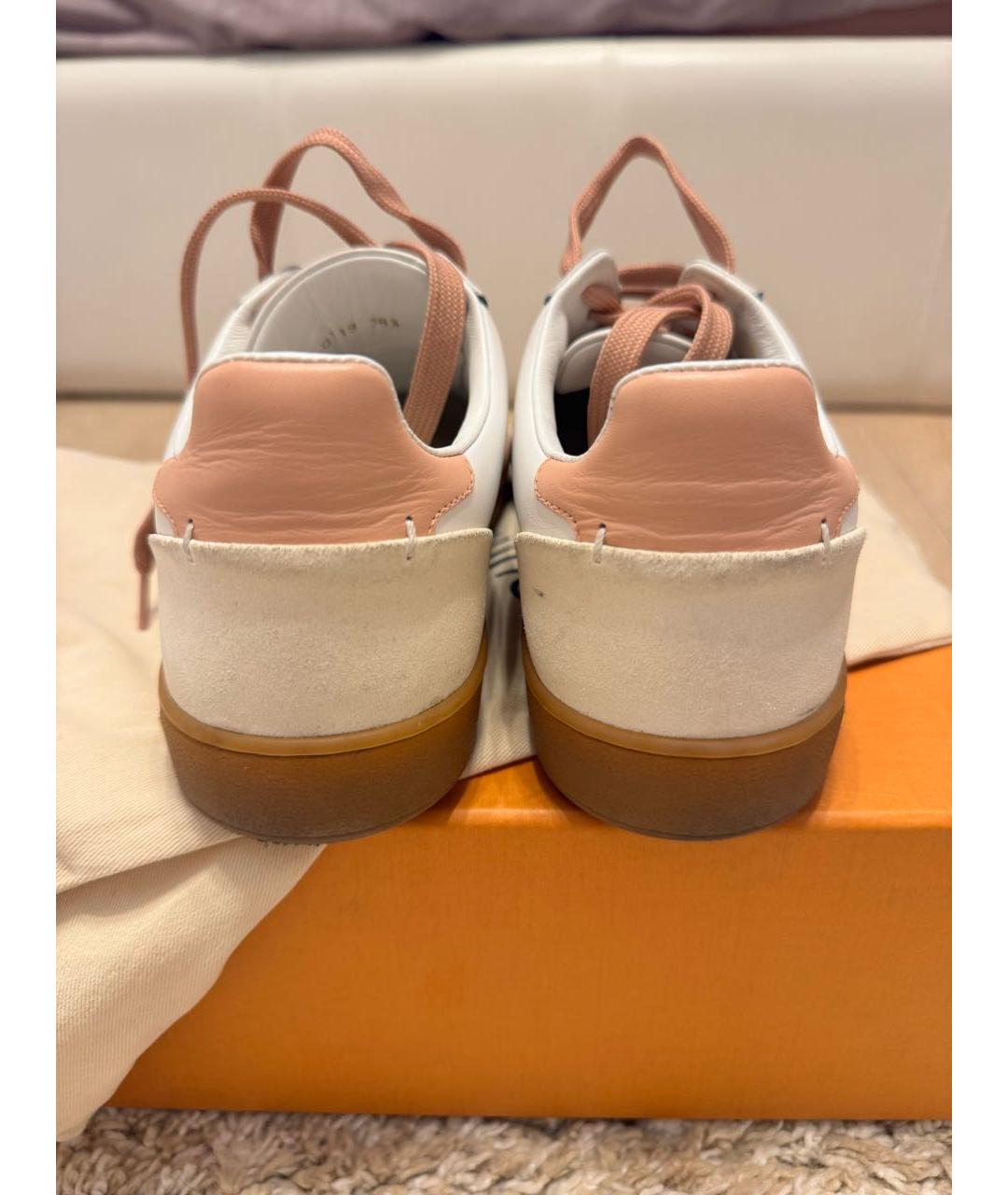 LOUIS VUITTON Белые замшевые кеды, фото 4