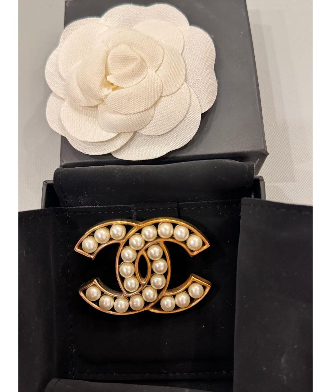 CHANEL Белая булавка / брошь, фото 5