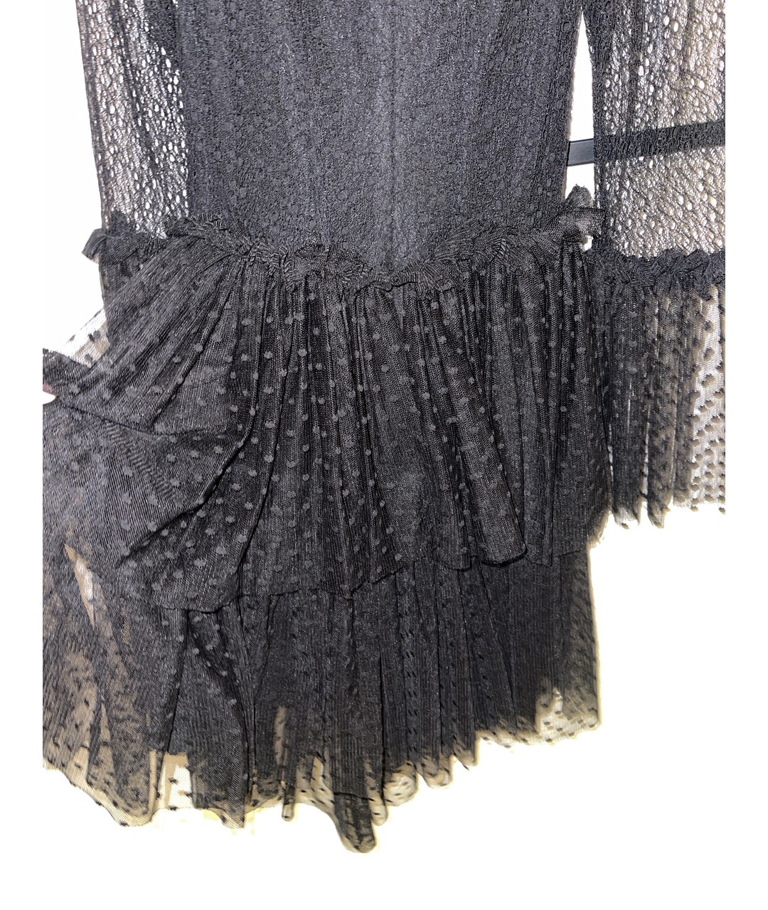 SANDRA MANSOUR Черное шифоновое повседневное платье, фото 5
