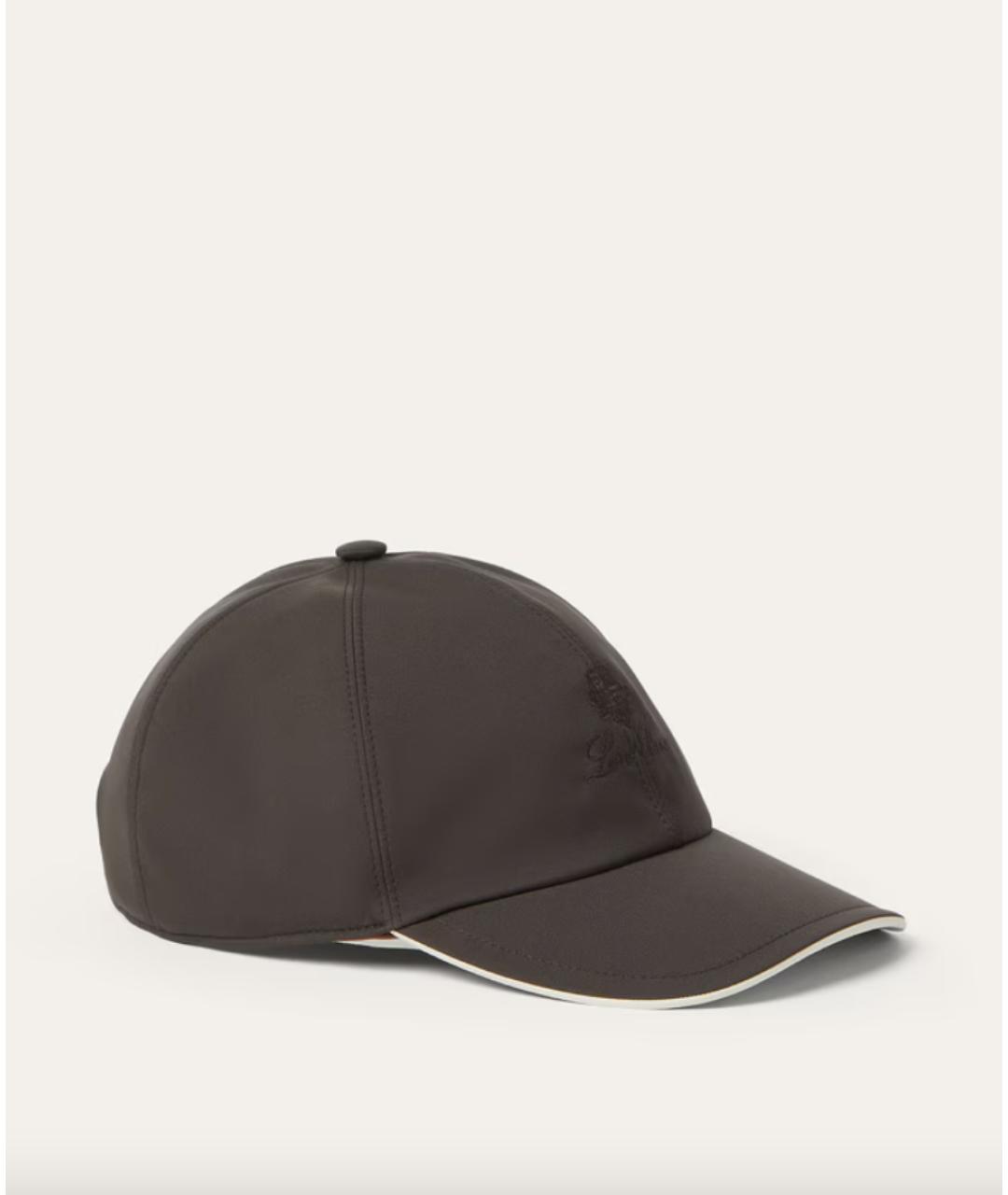 LORO PIANA Коричневая синтетическая кепка/бейсболка, фото 4