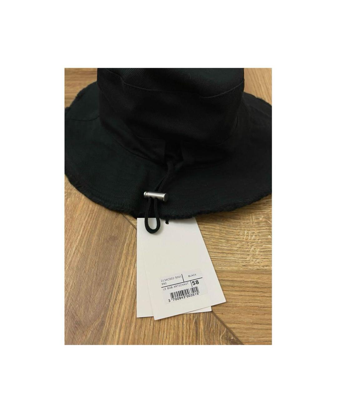 JACQUEMUS Черная хлопковая панама, фото 3