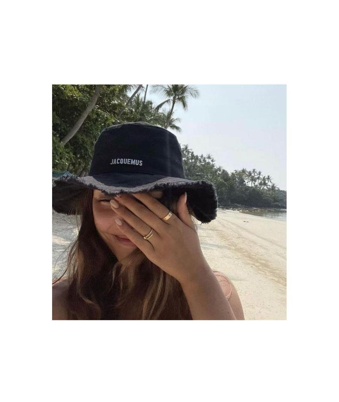 JACQUEMUS Черная хлопковая панама, фото 2