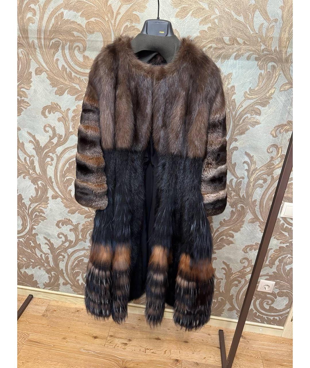 FENDI Коричневая меховая шуба, фото 8