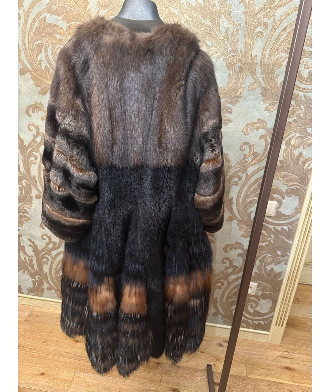 FENDI Коричневая меховая шуба, фото 2