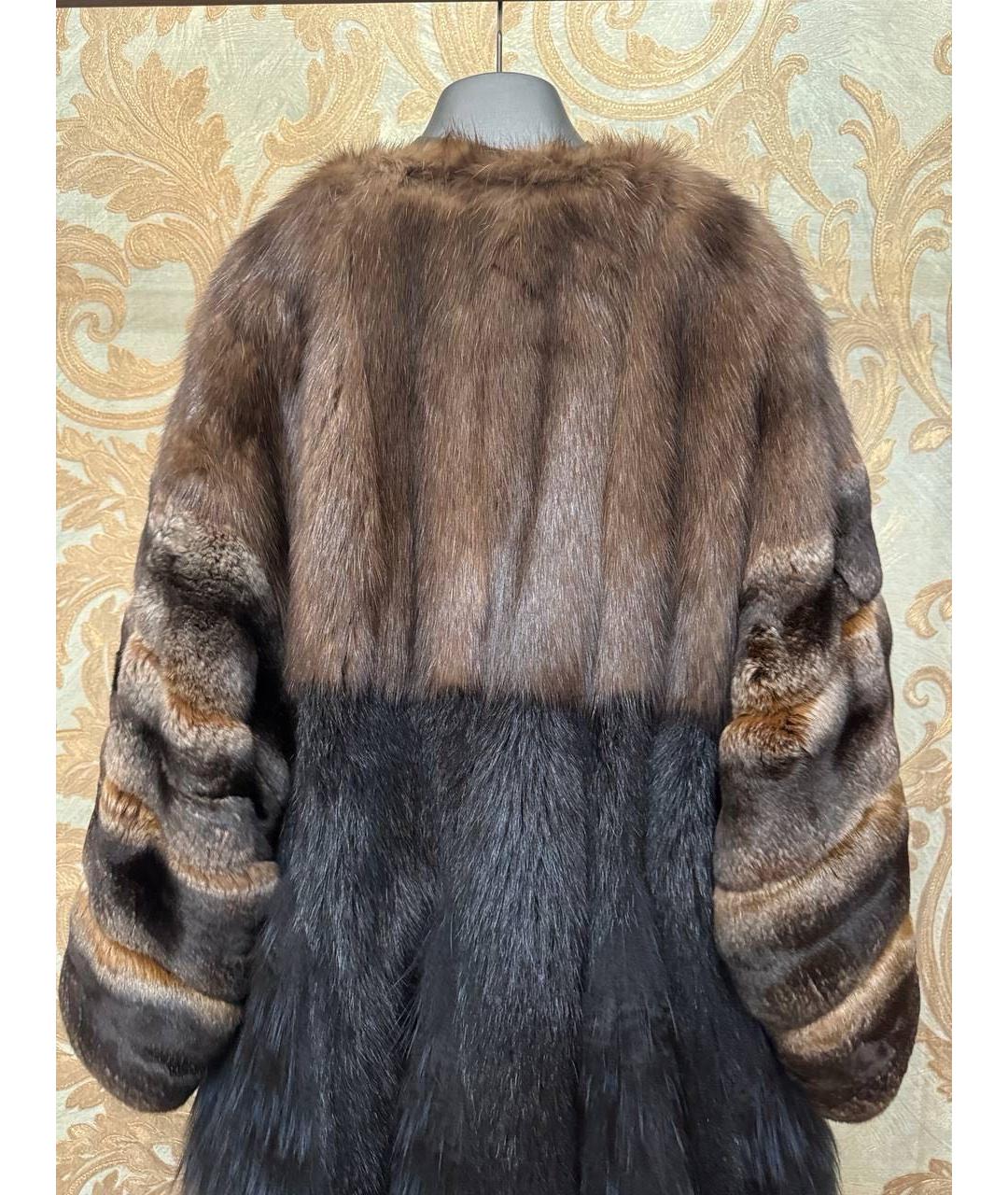 FENDI Коричневая меховая шуба, фото 3