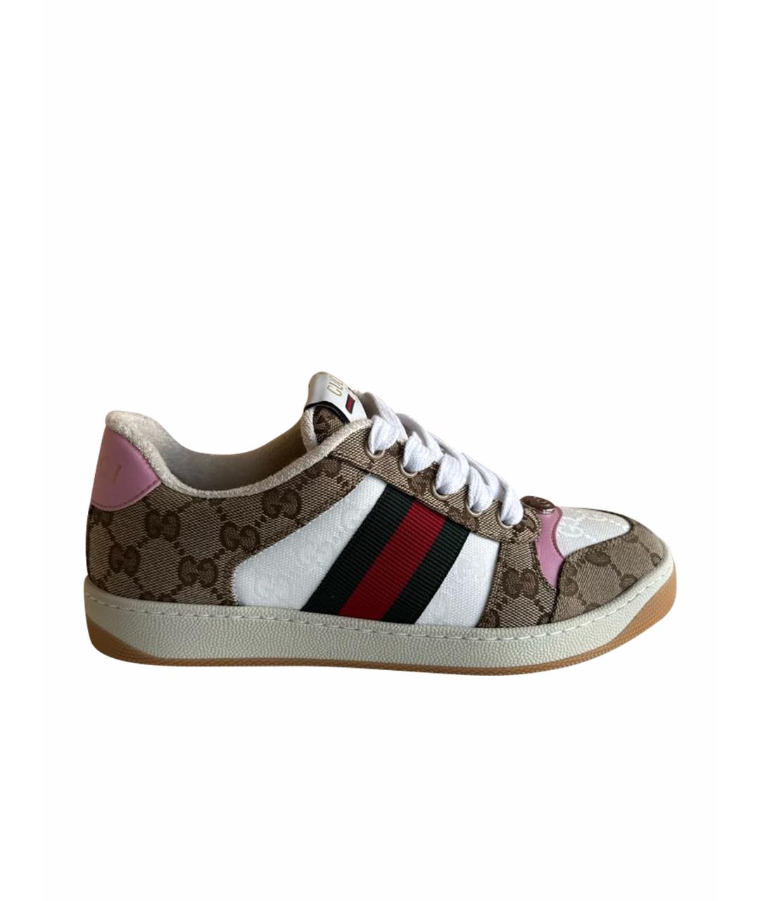 GUCCI Мульти текстильные кеды, фото 1