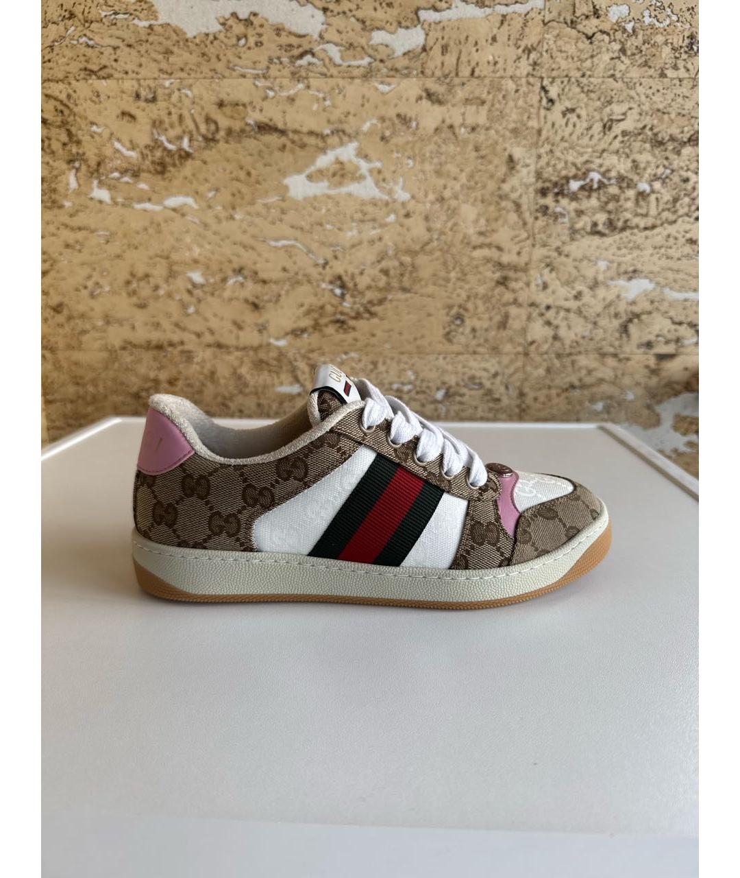 GUCCI Мульти текстильные кеды, фото 6
