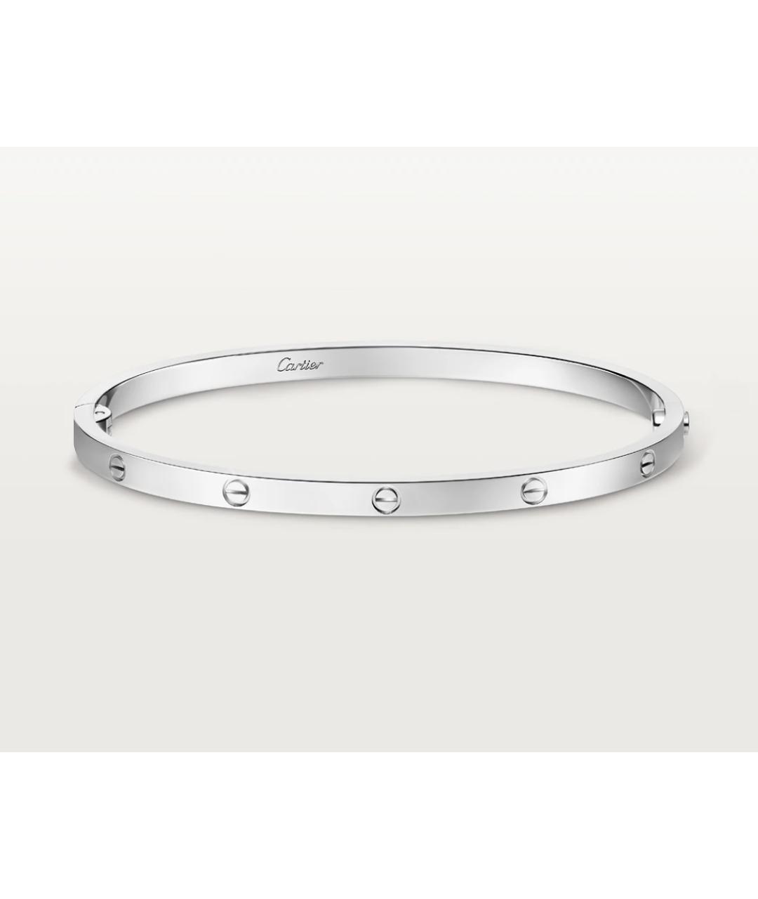 CARTIER Белый браслет из белого золота, фото 8