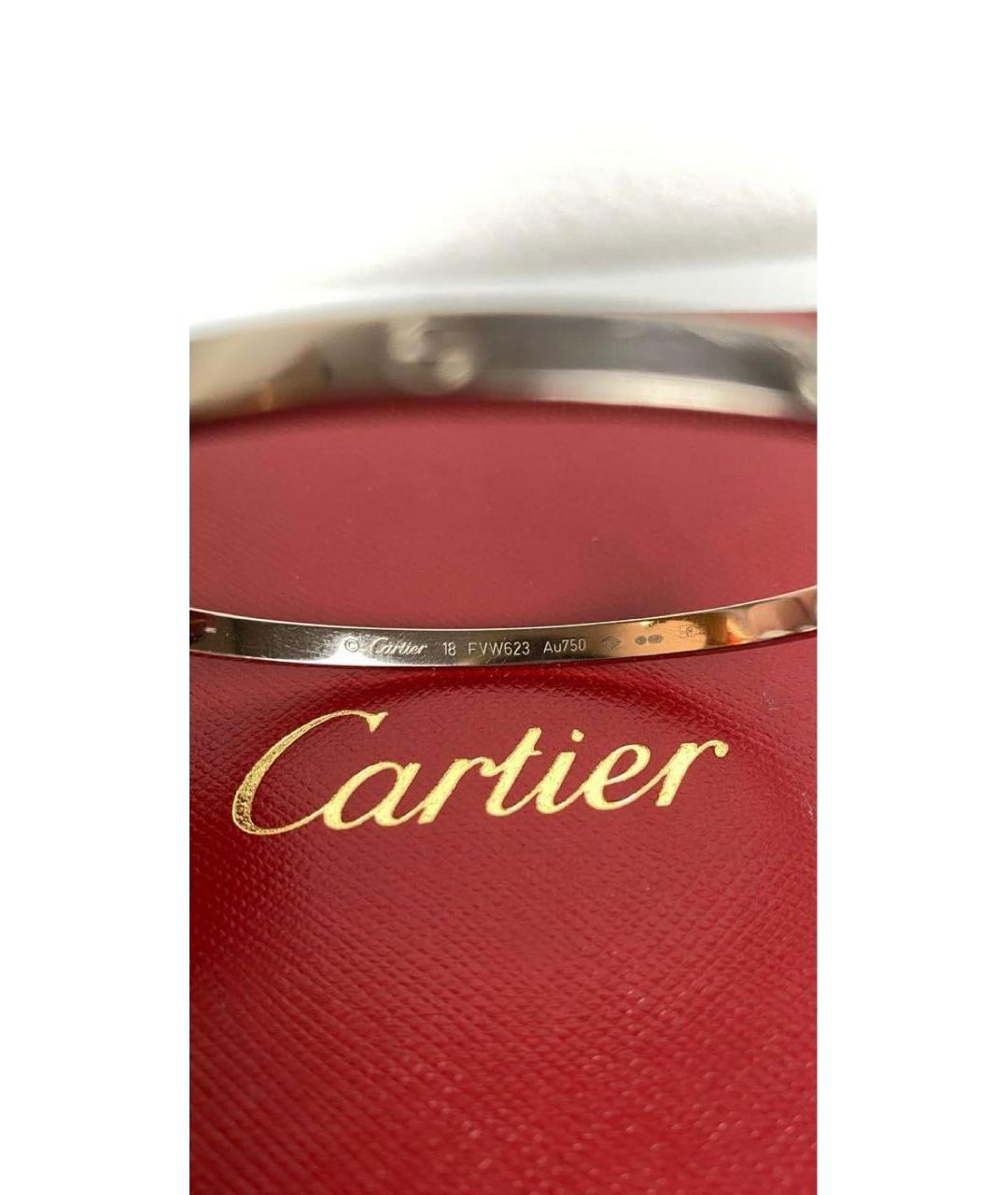 CARTIER Белый браслет из белого золота, фото 3