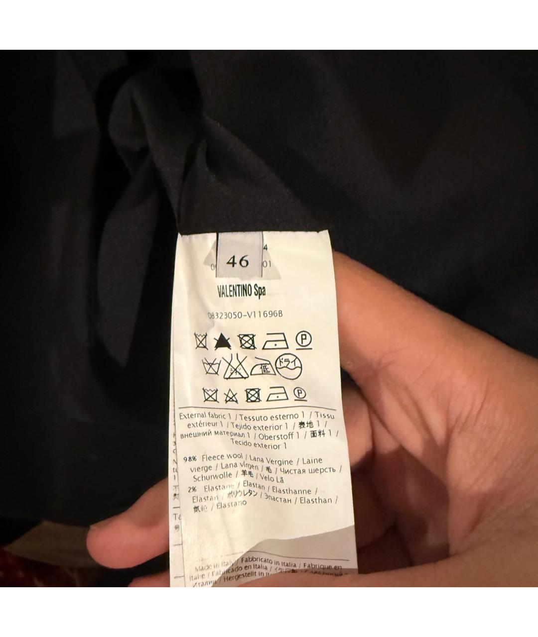 VALENTINO Черный шерстяной жакет/пиджак, фото 2