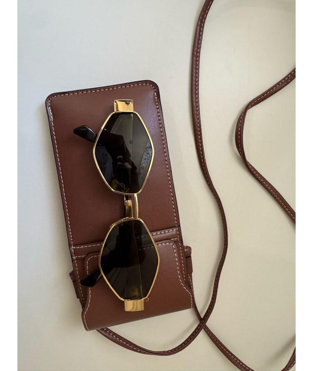 CELINE Черные металлические солнцезащитные очки, фото 5