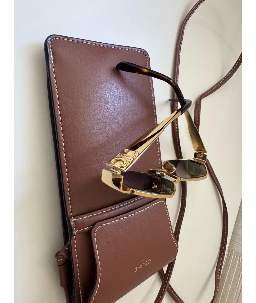 CELINE Черные металлические солнцезащитные очки, фото 2