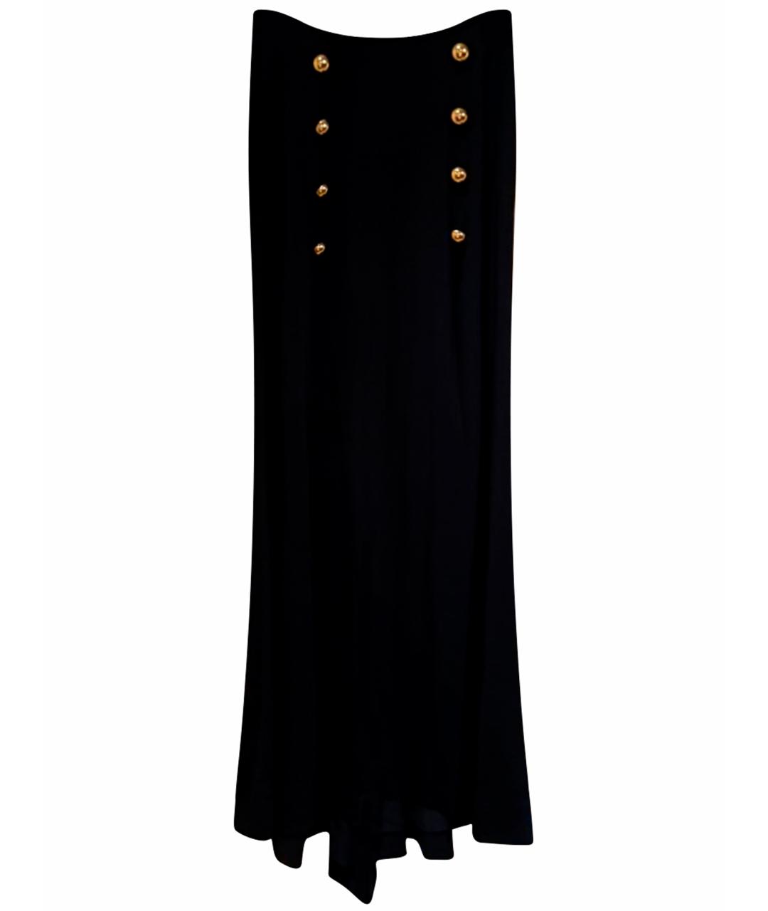 ZUHAIR MURAD Черная шелковая юбка макси, фото 1