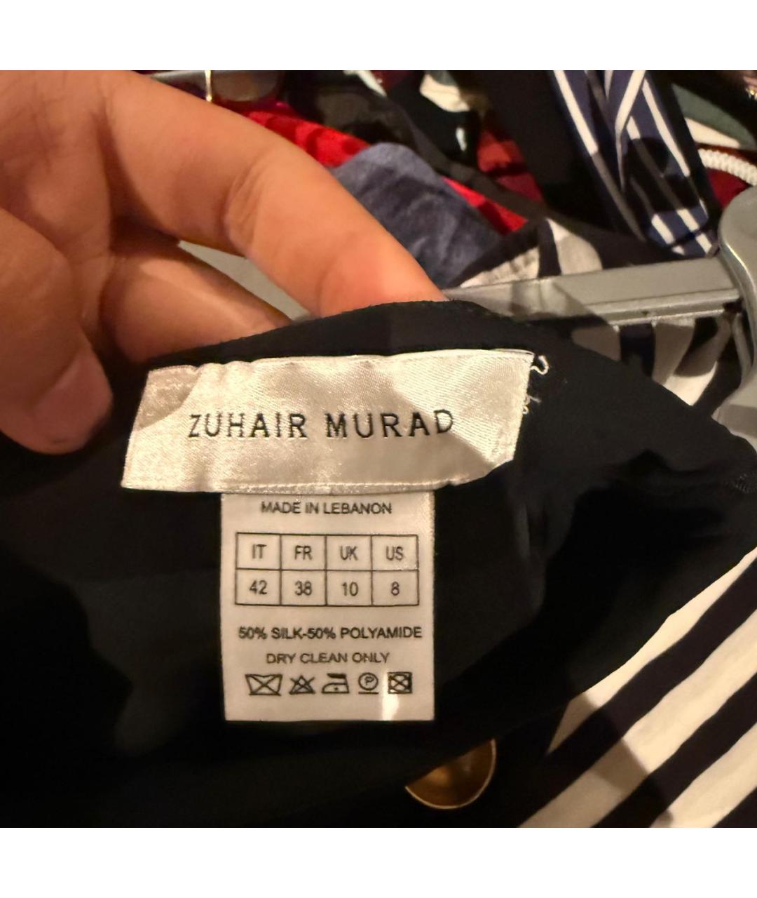 ZUHAIR MURAD Черная шелковая юбка макси, фото 4