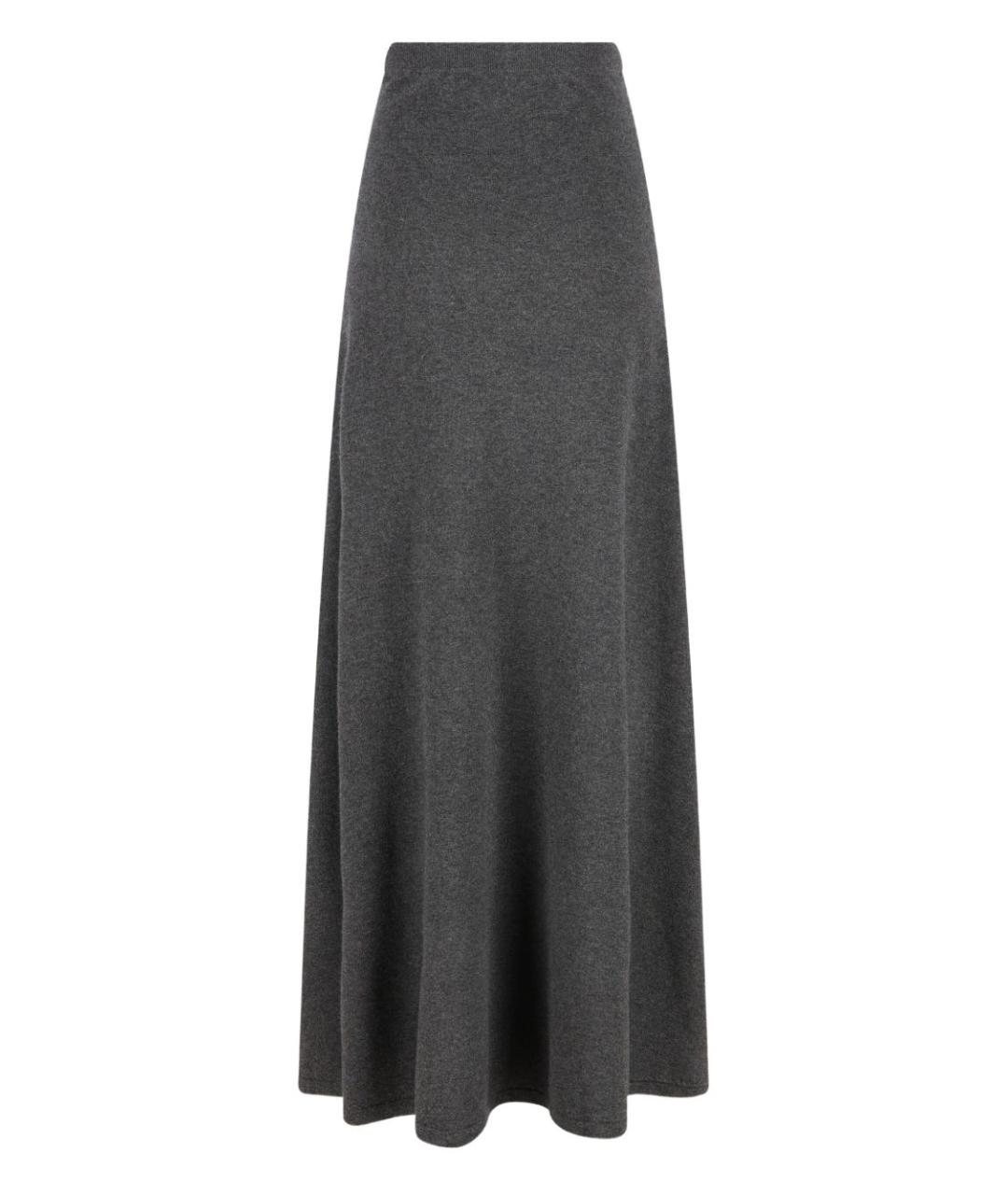 BALENCIAGA Серая шерстяная юбка макси, фото 2