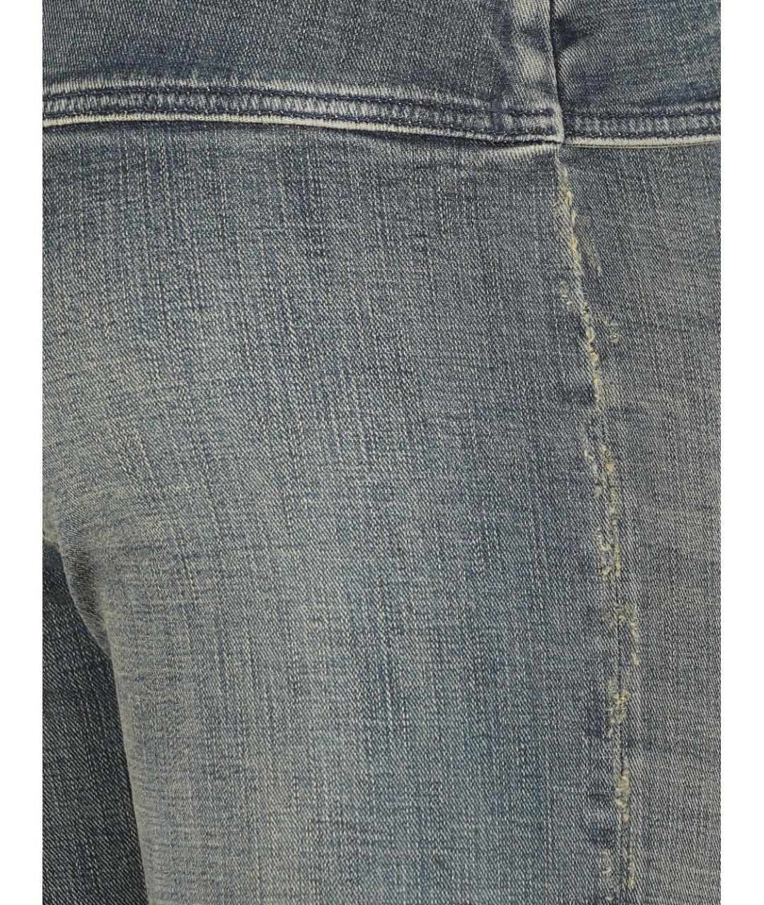 BALENCIAGA Голубые хлопковые джинсы клеш, фото 4