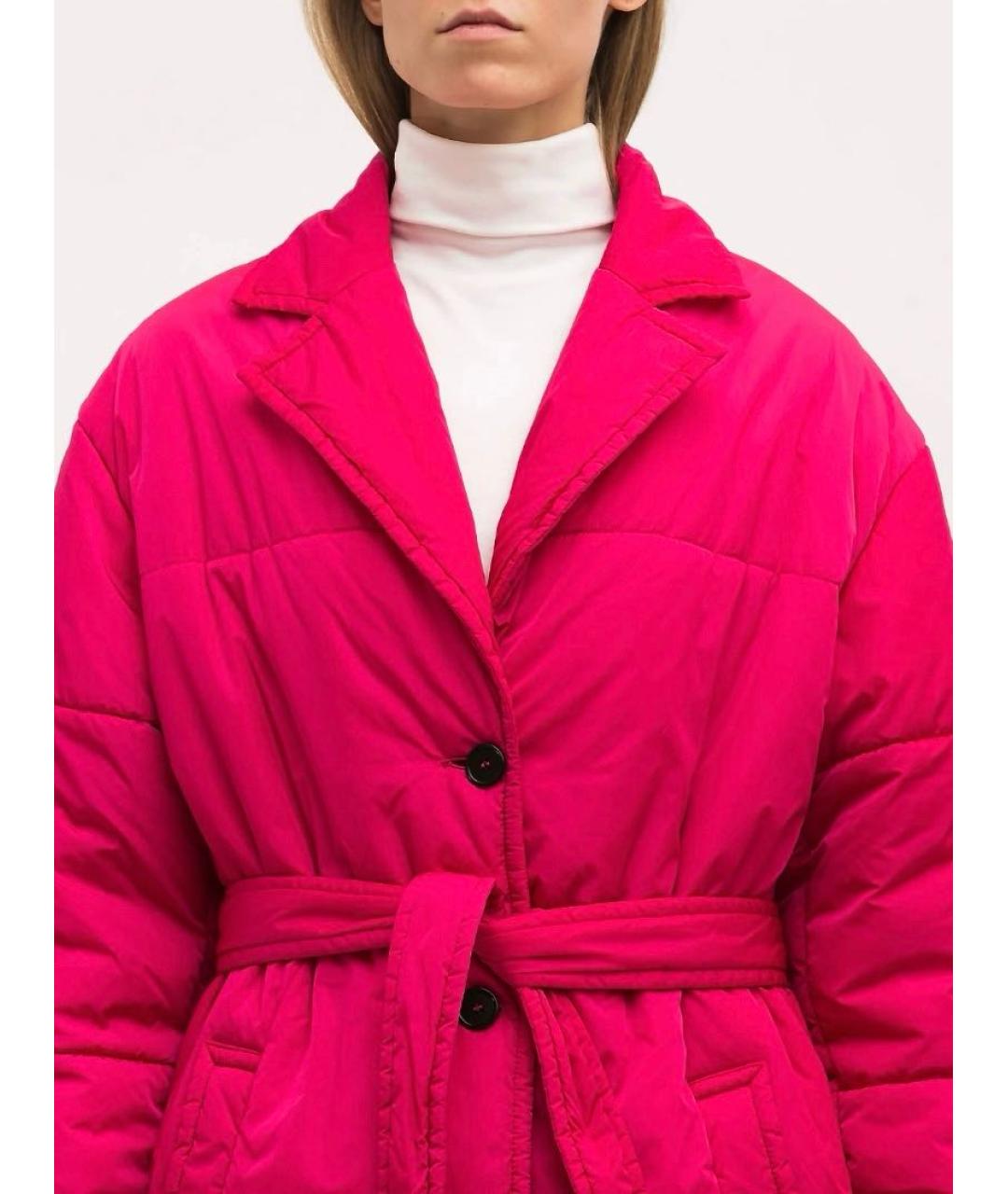 MSGM Розовое полиамидовое пальто, фото 4