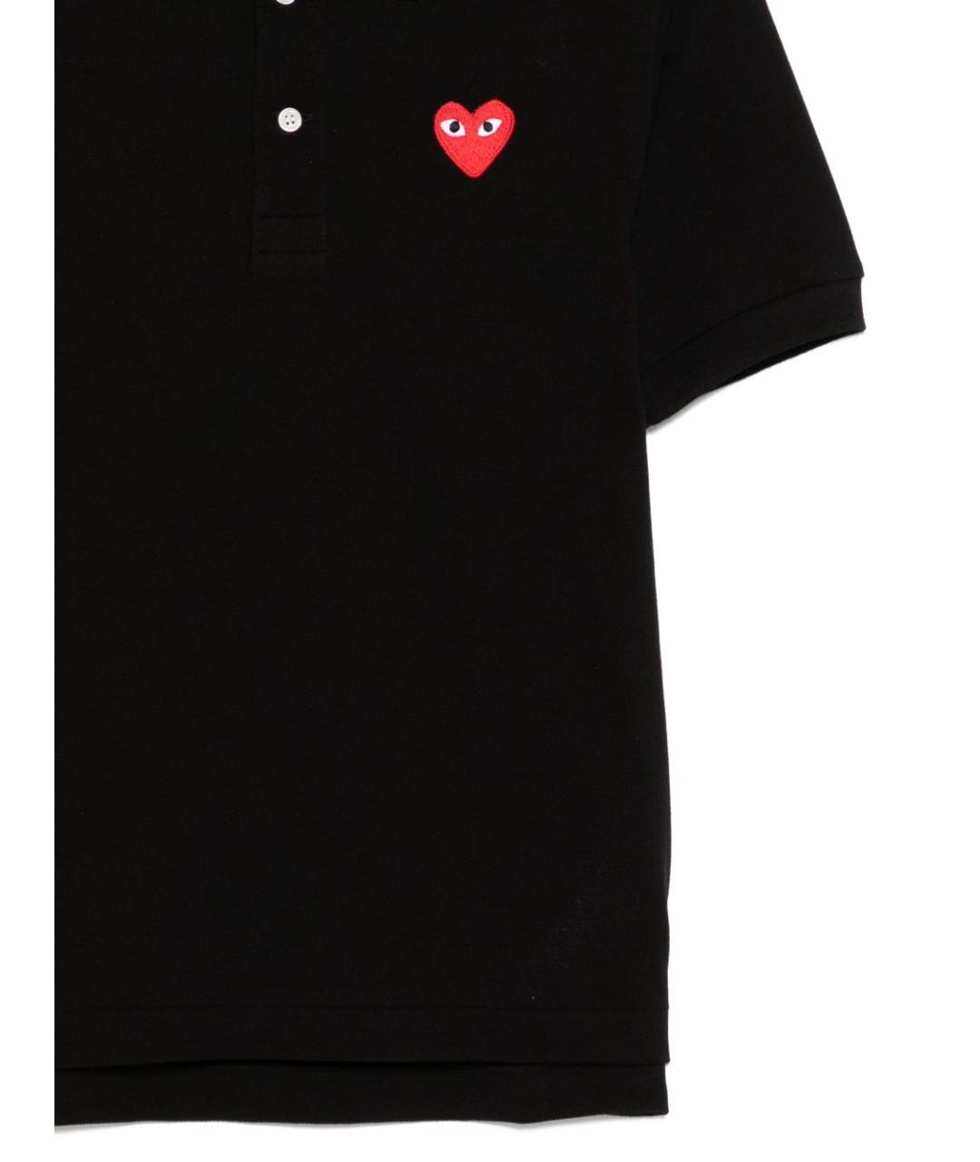 COMME DES GARÇONS PLAY Черная хлопковая футболка, фото 3