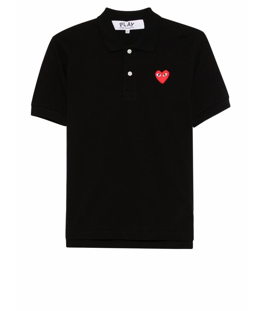 COMME DES GARÇONS PLAY Черная хлопковая футболка, фото 1