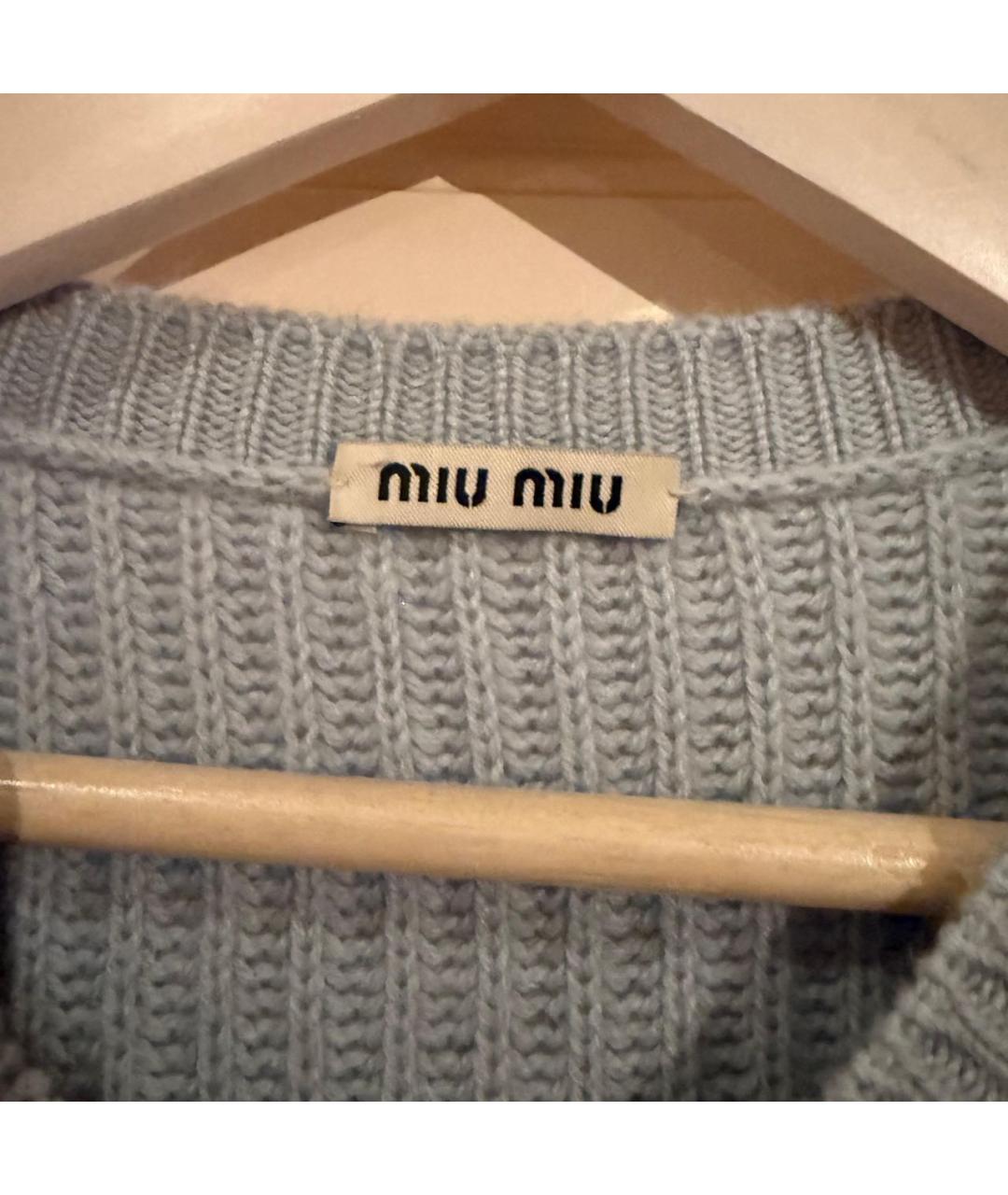 MIU MIU Голубой кардиган, фото 4