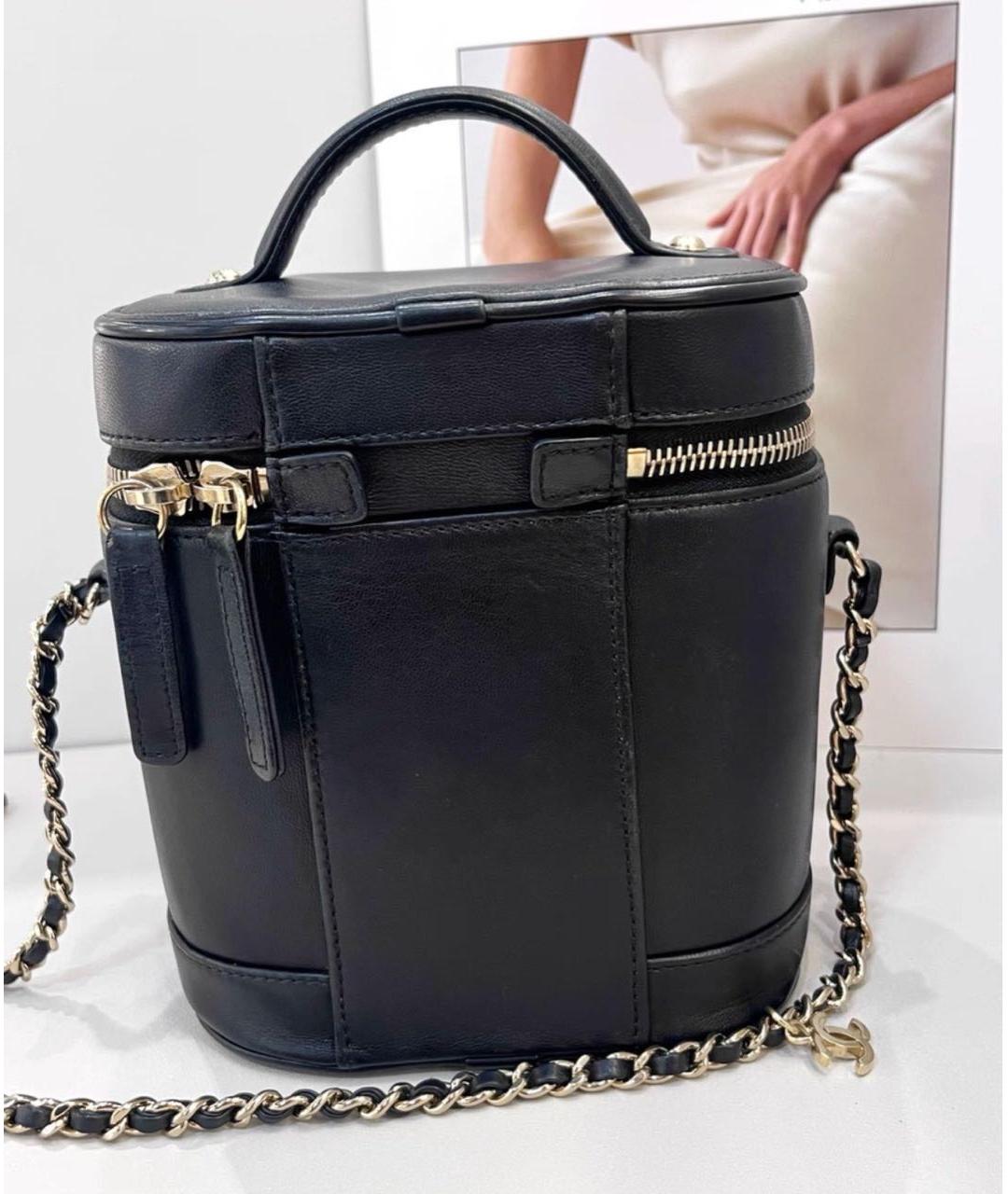 CHANEL Черная кожаная сумка через плечо, фото 4