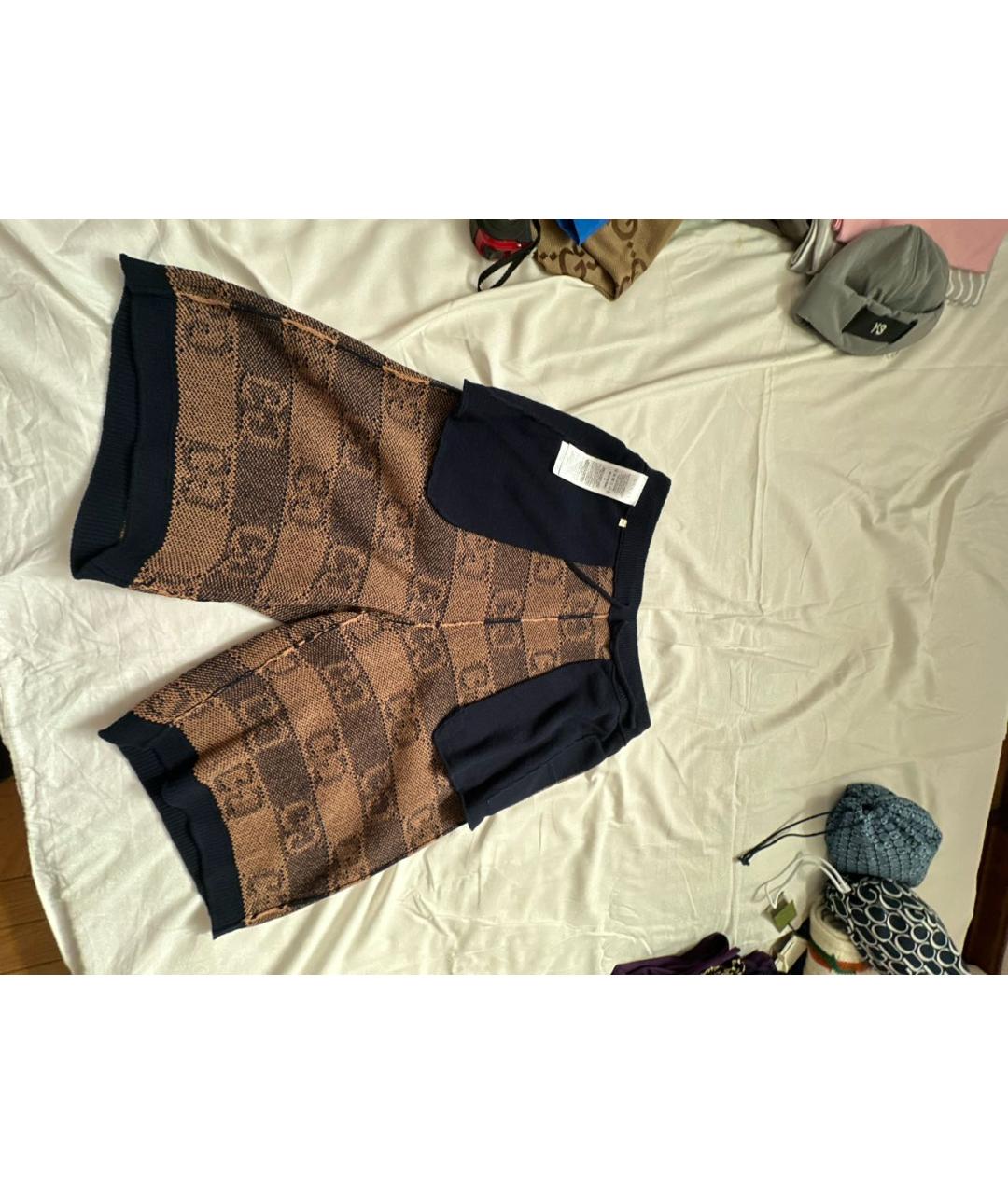 GUCCI Бежевые хлопковые шорты, фото 8