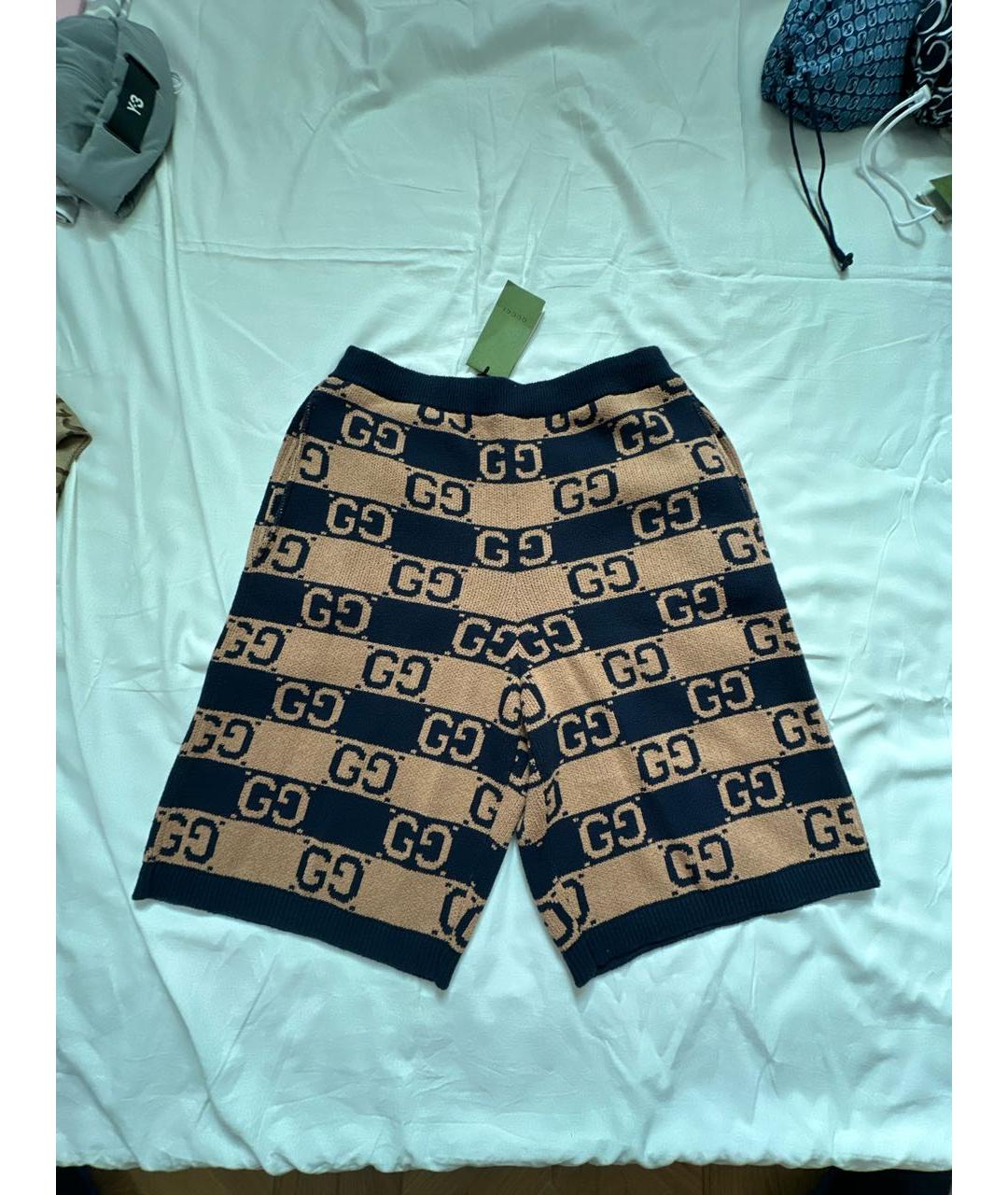 GUCCI Бежевые хлопковые шорты, фото 9