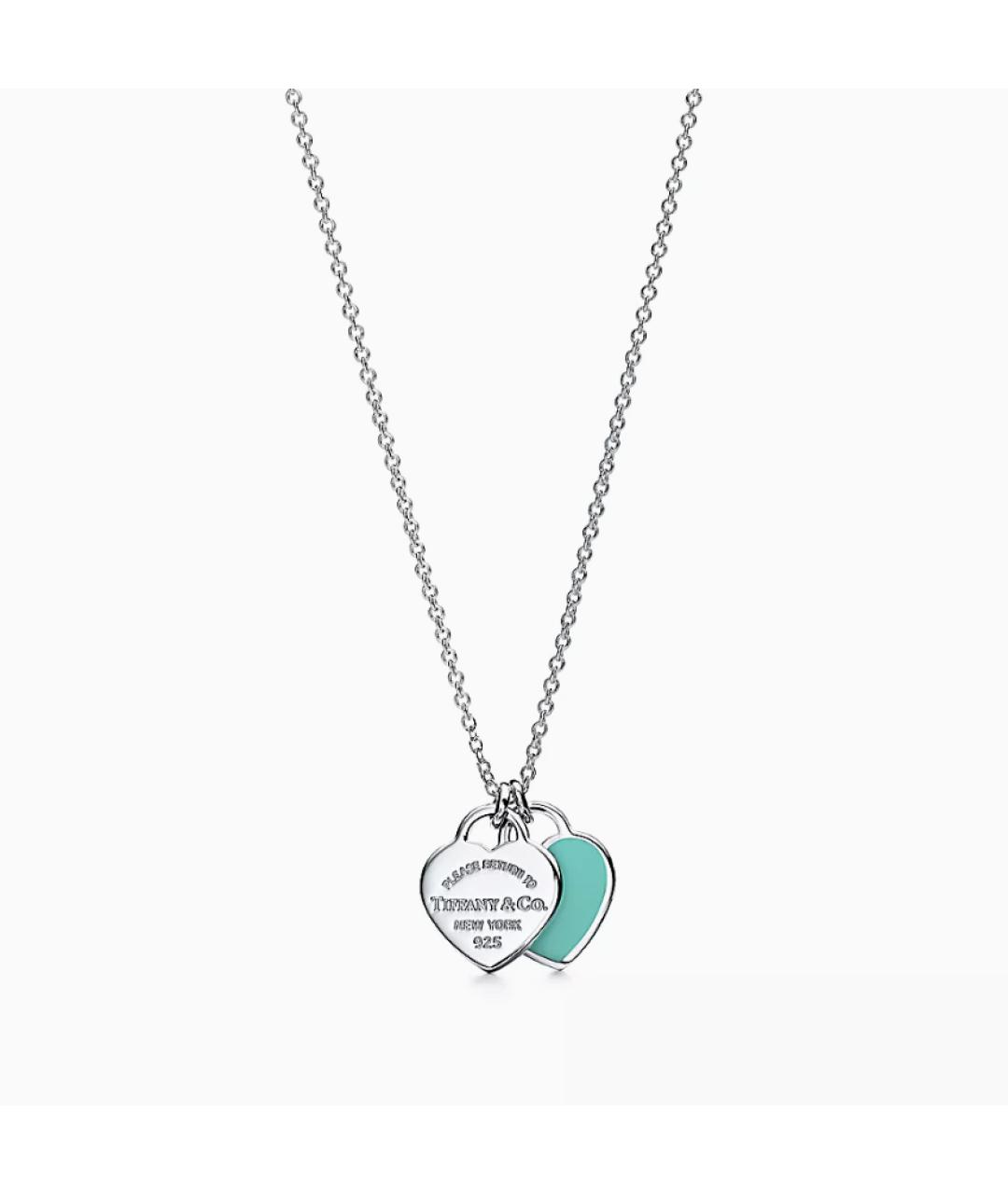 TIFFANY&CO Бирюзовая серебряная подвеска, фото 6
