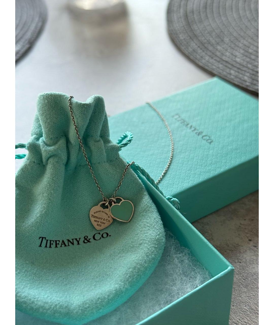 TIFFANY&CO Бирюзовая серебряная подвеска, фото 2