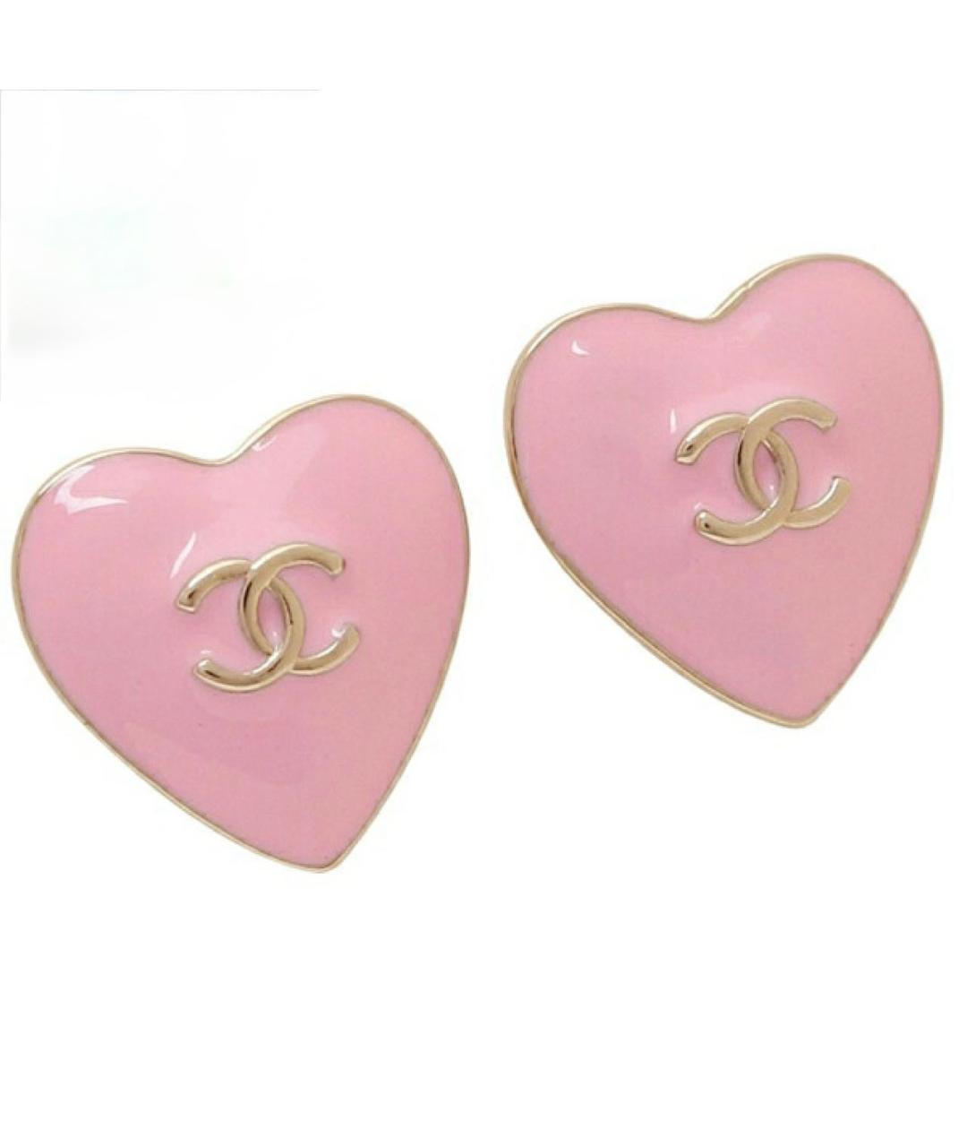 CHANEL Розовые серьги, фото 1