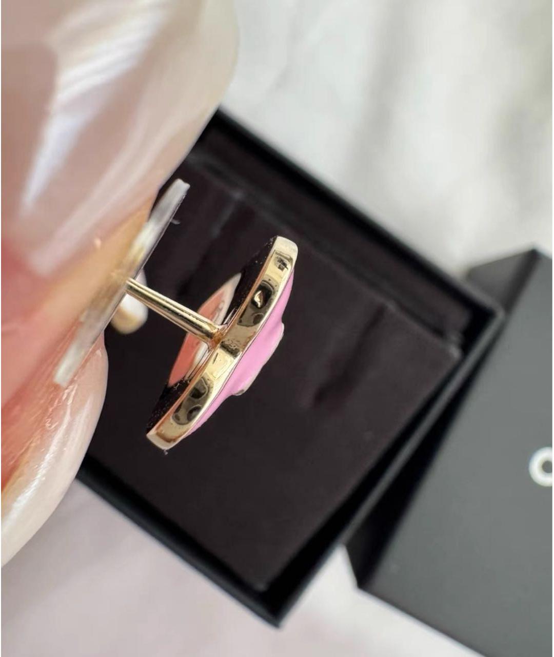CHANEL Розовые серьги, фото 5