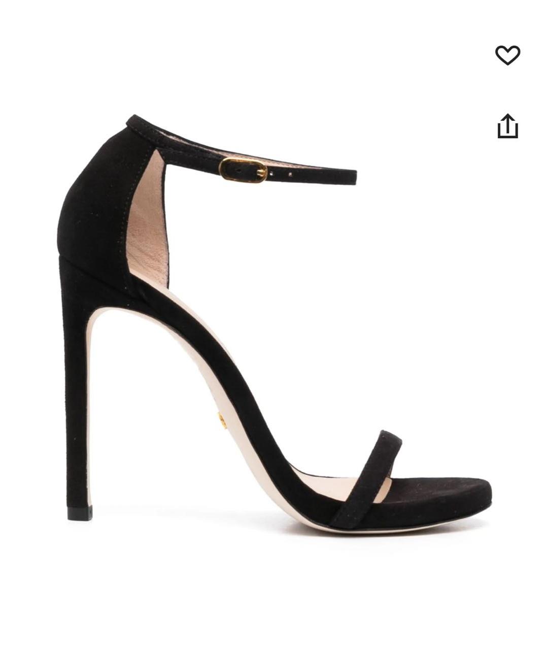 STUART WEITZMAN Черные замшевые босоножки, фото 5