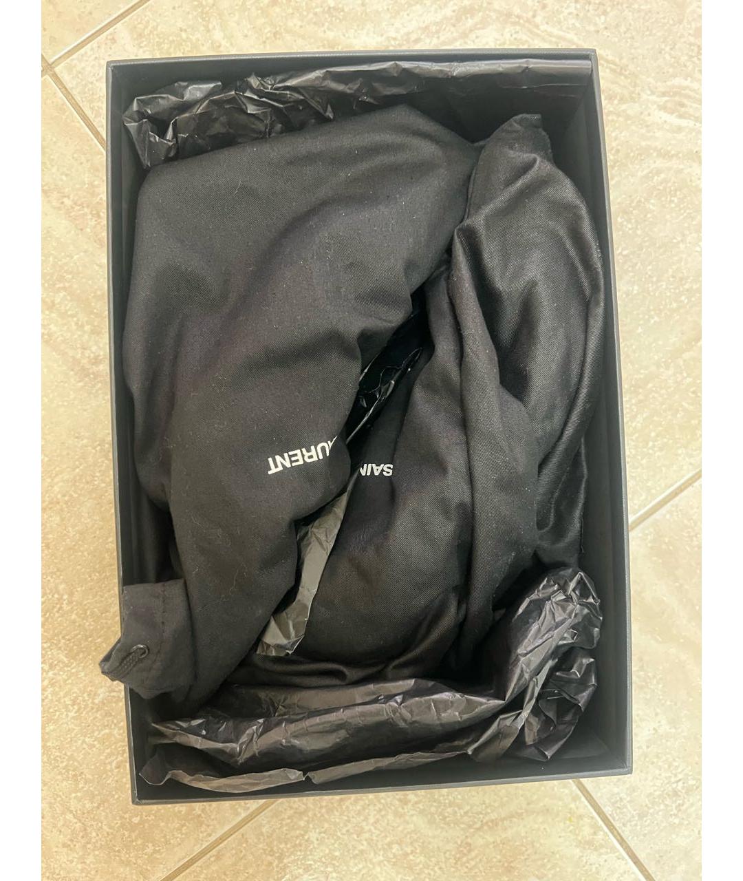 SAINT LAURENT Черные замшевые туфли, фото 4