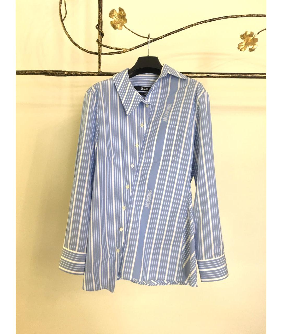 JACQUEMUS Голубая хлопковая рубашка, фото 2