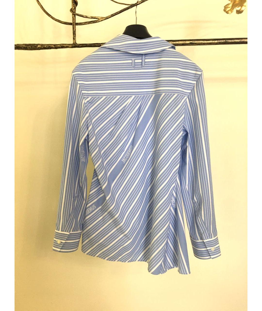JACQUEMUS Голубая хлопковая рубашка, фото 3