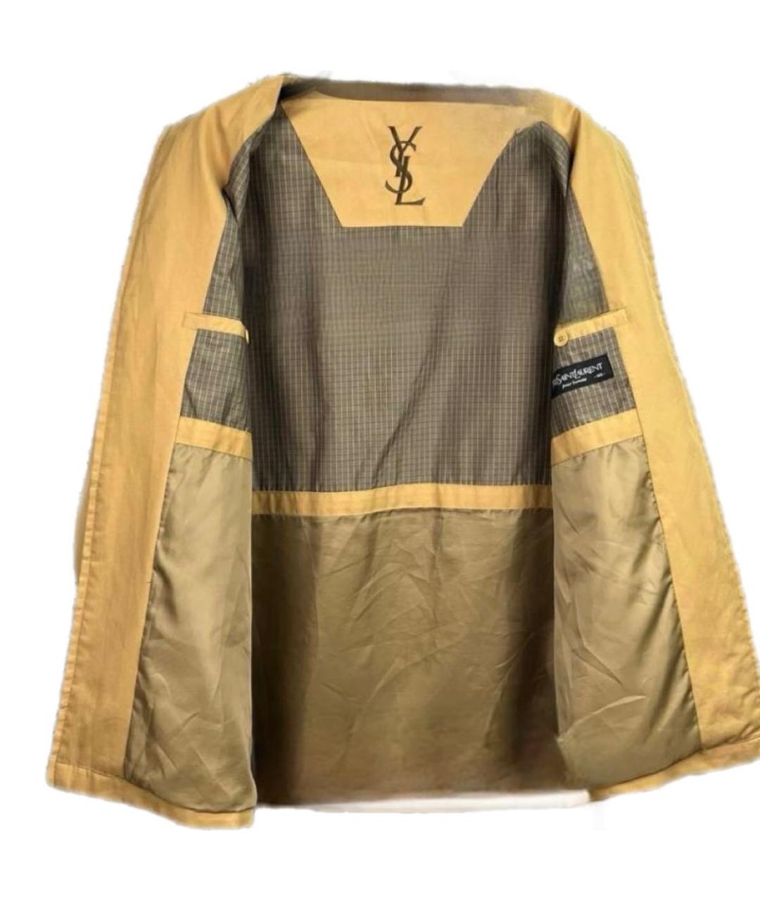 SAINT LAURENT Горчичная деним куртка, фото 3
